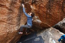 Bouldering in Hueco Tanks on 02/21/2020 with Blue Lizard Climbing and Yoga

Filename: SRM_20200221_1635250.jpg
Aperture: f/5.6
Shutter Speed: 1/250
Body: Canon EOS-1D Mark II
Lens: Canon EF 16-35mm f/2.8 L