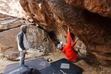 Bouldering in Hueco Tanks on 02/21/2020 with Blue Lizard Climbing and Yoga

Filename: SRM_20200221_1653370.jpg
Aperture: f/4.5
Shutter Speed: 1/250
Body: Canon EOS-1D Mark II
Lens: Canon EF 16-35mm f/2.8 L