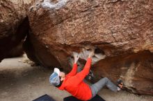 Bouldering in Hueco Tanks on 02/21/2020 with Blue Lizard Climbing and Yoga

Filename: SRM_20200221_1657150.jpg
Aperture: f/5.6
Shutter Speed: 1/250
Body: Canon EOS-1D Mark II
Lens: Canon EF 16-35mm f/2.8 L