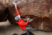 Bouldering in Hueco Tanks on 02/21/2020 with Blue Lizard Climbing and Yoga

Filename: SRM_20200221_1657160.jpg
Aperture: f/6.3
Shutter Speed: 1/250
Body: Canon EOS-1D Mark II
Lens: Canon EF 16-35mm f/2.8 L