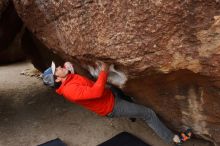 Bouldering in Hueco Tanks on 02/21/2020 with Blue Lizard Climbing and Yoga

Filename: SRM_20200221_1658120.jpg
Aperture: f/6.3
Shutter Speed: 1/250
Body: Canon EOS-1D Mark II
Lens: Canon EF 16-35mm f/2.8 L