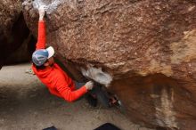 Bouldering in Hueco Tanks on 02/21/2020 with Blue Lizard Climbing and Yoga

Filename: SRM_20200221_1658170.jpg
Aperture: f/7.1
Shutter Speed: 1/250
Body: Canon EOS-1D Mark II
Lens: Canon EF 16-35mm f/2.8 L