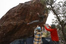 Bouldering in Hueco Tanks on 02/21/2020 with Blue Lizard Climbing and Yoga

Filename: SRM_20200221_1737101.jpg
Aperture: f/7.1
Shutter Speed: 1/250
Body: Canon EOS-1D Mark II
Lens: Canon EF 16-35mm f/2.8 L