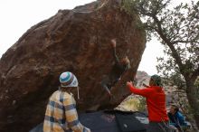 Bouldering in Hueco Tanks on 02/21/2020 with Blue Lizard Climbing and Yoga

Filename: SRM_20200221_1742550.jpg
Aperture: f/7.1
Shutter Speed: 1/250
Body: Canon EOS-1D Mark II
Lens: Canon EF 16-35mm f/2.8 L