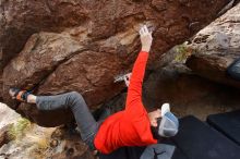 Bouldering in Hueco Tanks on 02/21/2020 with Blue Lizard Climbing and Yoga

Filename: SRM_20200221_1750310.jpg
Aperture: f/4.5
Shutter Speed: 1/250
Body: Canon EOS-1D Mark II
Lens: Canon EF 16-35mm f/2.8 L