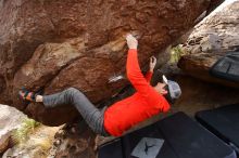 Bouldering in Hueco Tanks on 02/21/2020 with Blue Lizard Climbing and Yoga

Filename: SRM_20200221_1753001.jpg
Aperture: f/5.0
Shutter Speed: 1/250
Body: Canon EOS-1D Mark II
Lens: Canon EF 16-35mm f/2.8 L