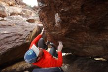 Bouldering in Hueco Tanks on 02/21/2020 with Blue Lizard Climbing and Yoga

Filename: SRM_20200221_1758290.jpg
Aperture: f/5.0
Shutter Speed: 1/250
Body: Canon EOS-1D Mark II
Lens: Canon EF 16-35mm f/2.8 L