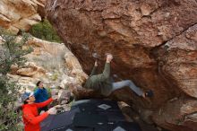 Bouldering in Hueco Tanks on 02/21/2020 with Blue Lizard Climbing and Yoga

Filename: SRM_20200221_1801210.jpg
Aperture: f/6.3
Shutter Speed: 1/250
Body: Canon EOS-1D Mark II
Lens: Canon EF 16-35mm f/2.8 L