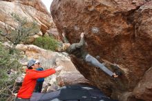 Bouldering in Hueco Tanks on 02/21/2020 with Blue Lizard Climbing and Yoga

Filename: SRM_20200221_1804350.jpg
Aperture: f/5.0
Shutter Speed: 1/250
Body: Canon EOS-1D Mark II
Lens: Canon EF 16-35mm f/2.8 L