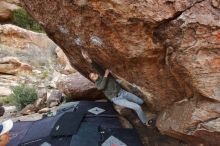 Bouldering in Hueco Tanks on 02/21/2020 with Blue Lizard Climbing and Yoga

Filename: SRM_20200221_1809071.jpg
Aperture: f/4.5
Shutter Speed: 1/250
Body: Canon EOS-1D Mark II
Lens: Canon EF 16-35mm f/2.8 L