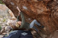 Bouldering in Hueco Tanks on 02/21/2020 with Blue Lizard Climbing and Yoga

Filename: SRM_20200221_1809120.jpg
Aperture: f/4.0
Shutter Speed: 1/250
Body: Canon EOS-1D Mark II
Lens: Canon EF 16-35mm f/2.8 L