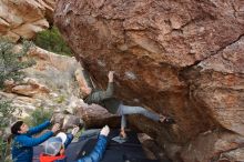 Bouldering in Hueco Tanks on 02/21/2020 with Blue Lizard Climbing and Yoga

Filename: SRM_20200221_1809170.jpg
Aperture: f/5.0
Shutter Speed: 1/250
Body: Canon EOS-1D Mark II
Lens: Canon EF 16-35mm f/2.8 L