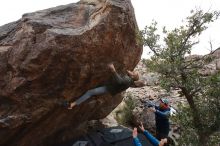 Bouldering in Hueco Tanks on 02/21/2020 with Blue Lizard Climbing and Yoga

Filename: SRM_20200221_1824490.jpg
Aperture: f/5.0
Shutter Speed: 1/250
Body: Canon EOS-1D Mark II
Lens: Canon EF 16-35mm f/2.8 L