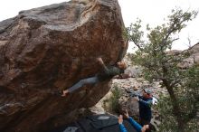 Bouldering in Hueco Tanks on 02/21/2020 with Blue Lizard Climbing and Yoga

Filename: SRM_20200221_1824491.jpg
Aperture: f/5.0
Shutter Speed: 1/250
Body: Canon EOS-1D Mark II
Lens: Canon EF 16-35mm f/2.8 L