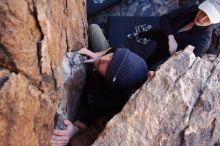 Bouldering in Hueco Tanks on 02/25/2020 with Blue Lizard Climbing and Yoga

Filename: SRM_20200225_1112530.jpg
Aperture: f/5.6
Shutter Speed: 1/250
Body: Canon EOS-1D Mark II
Lens: Canon EF 16-35mm f/2.8 L