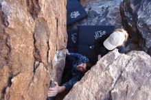 Bouldering in Hueco Tanks on 02/25/2020 with Blue Lizard Climbing and Yoga

Filename: SRM_20200225_1113450.jpg
Aperture: f/5.0
Shutter Speed: 1/250
Body: Canon EOS-1D Mark II
Lens: Canon EF 16-35mm f/2.8 L