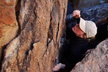 Bouldering in Hueco Tanks on 02/25/2020 with Blue Lizard Climbing and Yoga

Filename: SRM_20200225_1115040.jpg
Aperture: f/7.1
Shutter Speed: 1/250
Body: Canon EOS-1D Mark II
Lens: Canon EF 16-35mm f/2.8 L