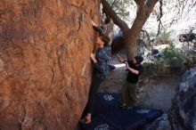 Bouldering in Hueco Tanks on 02/25/2020 with Blue Lizard Climbing and Yoga

Filename: SRM_20200225_1120130.jpg
Aperture: f/5.6
Shutter Speed: 1/250
Body: Canon EOS-1D Mark II
Lens: Canon EF 16-35mm f/2.8 L