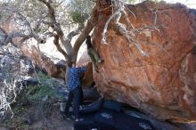 Bouldering in Hueco Tanks on 02/25/2020 with Blue Lizard Climbing and Yoga

Filename: SRM_20200225_1124300.jpg
Aperture: f/5.0
Shutter Speed: 1/250
Body: Canon EOS-1D Mark II
Lens: Canon EF 16-35mm f/2.8 L