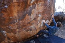 Bouldering in Hueco Tanks on 02/25/2020 with Blue Lizard Climbing and Yoga

Filename: SRM_20200225_1133180.jpg
Aperture: f/3.5
Shutter Speed: 1/250
Body: Canon EOS-1D Mark II
Lens: Canon EF 16-35mm f/2.8 L