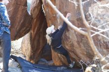 Bouldering in Hueco Tanks on 02/25/2020 with Blue Lizard Climbing and Yoga

Filename: SRM_20200225_1143570.jpg
Aperture: f/2.8
Shutter Speed: 1/250
Body: Canon EOS-1D Mark II
Lens: Canon EF 50mm f/1.8 II