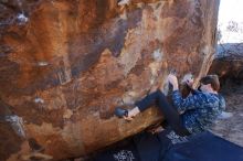 Bouldering in Hueco Tanks on 02/25/2020 with Blue Lizard Climbing and Yoga

Filename: SRM_20200225_1146460.jpg
Aperture: f/4.0
Shutter Speed: 1/250
Body: Canon EOS-1D Mark II
Lens: Canon EF 16-35mm f/2.8 L