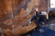 Bouldering in Hueco Tanks on 02/25/2020 with Blue Lizard Climbing and Yoga

Filename: SRM_20200225_1147310.jpg
Aperture: f/4.0
Shutter Speed: 1/250
Body: Canon EOS-1D Mark II
Lens: Canon EF 16-35mm f/2.8 L