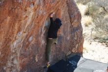 Bouldering in Hueco Tanks on 02/25/2020 with Blue Lizard Climbing and Yoga

Filename: SRM_20200225_1205550.jpg
Aperture: f/2.8
Shutter Speed: 1/400
Body: Canon EOS-1D Mark II
Lens: Canon EF 50mm f/1.8 II