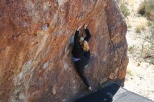 Bouldering in Hueco Tanks on 02/25/2020 with Blue Lizard Climbing and Yoga

Filename: SRM_20200225_1211161.jpg
Aperture: f/4.0
Shutter Speed: 1/320
Body: Canon EOS-1D Mark II
Lens: Canon EF 50mm f/1.8 II