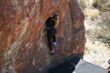 Bouldering in Hueco Tanks on 02/25/2020 with Blue Lizard Climbing and Yoga

Filename: SRM_20200225_1211180.jpg
Aperture: f/5.0
Shutter Speed: 1/320
Body: Canon EOS-1D Mark II
Lens: Canon EF 50mm f/1.8 II