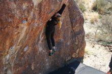 Bouldering in Hueco Tanks on 02/25/2020 with Blue Lizard Climbing and Yoga

Filename: SRM_20200225_1211190.jpg
Aperture: f/4.5
Shutter Speed: 1/320
Body: Canon EOS-1D Mark II
Lens: Canon EF 50mm f/1.8 II