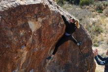 Bouldering in Hueco Tanks on 02/25/2020 with Blue Lizard Climbing and Yoga

Filename: SRM_20200225_1211360.jpg
Aperture: f/5.6
Shutter Speed: 1/320
Body: Canon EOS-1D Mark II
Lens: Canon EF 50mm f/1.8 II