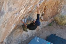 Bouldering in Hueco Tanks on 02/25/2020 with Blue Lizard Climbing and Yoga

Filename: SRM_20200225_1214080.jpg
Aperture: f/3.2
Shutter Speed: 1/320
Body: Canon EOS-1D Mark II
Lens: Canon EF 50mm f/1.8 II