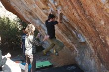 Bouldering in Hueco Tanks on 02/25/2020 with Blue Lizard Climbing and Yoga

Filename: SRM_20200225_1222030.jpg
Aperture: f/4.5
Shutter Speed: 1/320
Body: Canon EOS-1D Mark II
Lens: Canon EF 50mm f/1.8 II