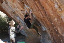 Bouldering in Hueco Tanks on 02/25/2020 with Blue Lizard Climbing and Yoga

Filename: SRM_20200225_1222031.jpg
Aperture: f/5.0
Shutter Speed: 1/320
Body: Canon EOS-1D Mark II
Lens: Canon EF 50mm f/1.8 II