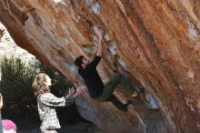 Bouldering in Hueco Tanks on 02/25/2020 with Blue Lizard Climbing and Yoga

Filename: SRM_20200225_1222080.jpg
Aperture: f/5.0
Shutter Speed: 1/320
Body: Canon EOS-1D Mark II
Lens: Canon EF 50mm f/1.8 II