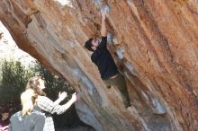 Bouldering in Hueco Tanks on 02/25/2020 with Blue Lizard Climbing and Yoga

Filename: SRM_20200225_1226080.jpg
Aperture: f/4.0
Shutter Speed: 1/320
Body: Canon EOS-1D Mark II
Lens: Canon EF 50mm f/1.8 II