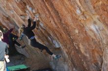 Bouldering in Hueco Tanks on 02/25/2020 with Blue Lizard Climbing and Yoga

Filename: SRM_20200225_1226350.jpg
Aperture: f/5.0
Shutter Speed: 1/320
Body: Canon EOS-1D Mark II
Lens: Canon EF 50mm f/1.8 II