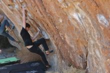 Bouldering in Hueco Tanks on 02/25/2020 with Blue Lizard Climbing and Yoga

Filename: SRM_20200225_1227520.jpg
Aperture: f/4.0
Shutter Speed: 1/320
Body: Canon EOS-1D Mark II
Lens: Canon EF 50mm f/1.8 II