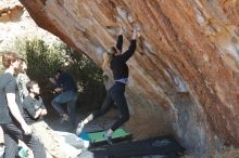 Bouldering in Hueco Tanks on 02/25/2020 with Blue Lizard Climbing and Yoga

Filename: SRM_20200225_1232461.jpg
Aperture: f/4.5
Shutter Speed: 1/320
Body: Canon EOS-1D Mark II
Lens: Canon EF 50mm f/1.8 II