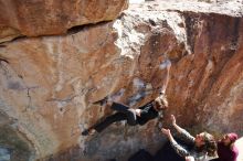 Bouldering in Hueco Tanks on 02/25/2020 with Blue Lizard Climbing and Yoga

Filename: SRM_20200225_1303010.jpg
Aperture: f/5.6
Shutter Speed: 1/400
Body: Canon EOS-1D Mark II
Lens: Canon EF 16-35mm f/2.8 L