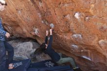 Bouldering in Hueco Tanks on 02/25/2020 with Blue Lizard Climbing and Yoga

Filename: SRM_20200225_1338260.jpg
Aperture: f/5.6
Shutter Speed: 1/250
Body: Canon EOS-1D Mark II
Lens: Canon EF 16-35mm f/2.8 L