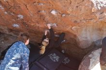 Bouldering in Hueco Tanks on 02/25/2020 with Blue Lizard Climbing and Yoga

Filename: SRM_20200225_1348360.jpg
Aperture: f/5.6
Shutter Speed: 1/250
Body: Canon EOS-1D Mark II
Lens: Canon EF 16-35mm f/2.8 L