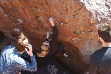 Bouldering in Hueco Tanks on 02/25/2020 with Blue Lizard Climbing and Yoga

Filename: SRM_20200225_1348480.jpg
Aperture: f/6.3
Shutter Speed: 1/250
Body: Canon EOS-1D Mark II
Lens: Canon EF 16-35mm f/2.8 L