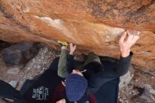 Bouldering in Hueco Tanks on 02/25/2020 with Blue Lizard Climbing and Yoga

Filename: SRM_20200225_1427280.jpg
Aperture: f/4.5
Shutter Speed: 1/250
Body: Canon EOS-1D Mark II
Lens: Canon EF 16-35mm f/2.8 L