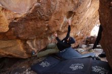 Bouldering in Hueco Tanks on 02/25/2020 with Blue Lizard Climbing and Yoga

Filename: SRM_20200225_1430270.jpg
Aperture: f/4.5
Shutter Speed: 1/250
Body: Canon EOS-1D Mark II
Lens: Canon EF 16-35mm f/2.8 L