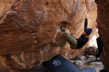 Bouldering in Hueco Tanks on 02/25/2020 with Blue Lizard Climbing and Yoga

Filename: SRM_20200225_1430440.jpg
Aperture: f/4.5
Shutter Speed: 1/250
Body: Canon EOS-1D Mark II
Lens: Canon EF 16-35mm f/2.8 L