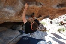 Bouldering in Hueco Tanks on 02/25/2020 with Blue Lizard Climbing and Yoga

Filename: SRM_20200225_1523480.jpg
Aperture: f/8.0
Shutter Speed: 1/250
Body: Canon EOS-1D Mark II
Lens: Canon EF 16-35mm f/2.8 L