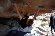 Bouldering in Hueco Tanks on 02/25/2020 with Blue Lizard Climbing and Yoga

Filename: SRM_20200225_1523530.jpg
Aperture: f/10.0
Shutter Speed: 1/250
Body: Canon EOS-1D Mark II
Lens: Canon EF 16-35mm f/2.8 L