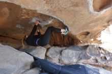 Bouldering in Hueco Tanks on 02/25/2020 with Blue Lizard Climbing and Yoga

Filename: SRM_20200225_1527300.jpg
Aperture: f/5.0
Shutter Speed: 1/250
Body: Canon EOS-1D Mark II
Lens: Canon EF 16-35mm f/2.8 L